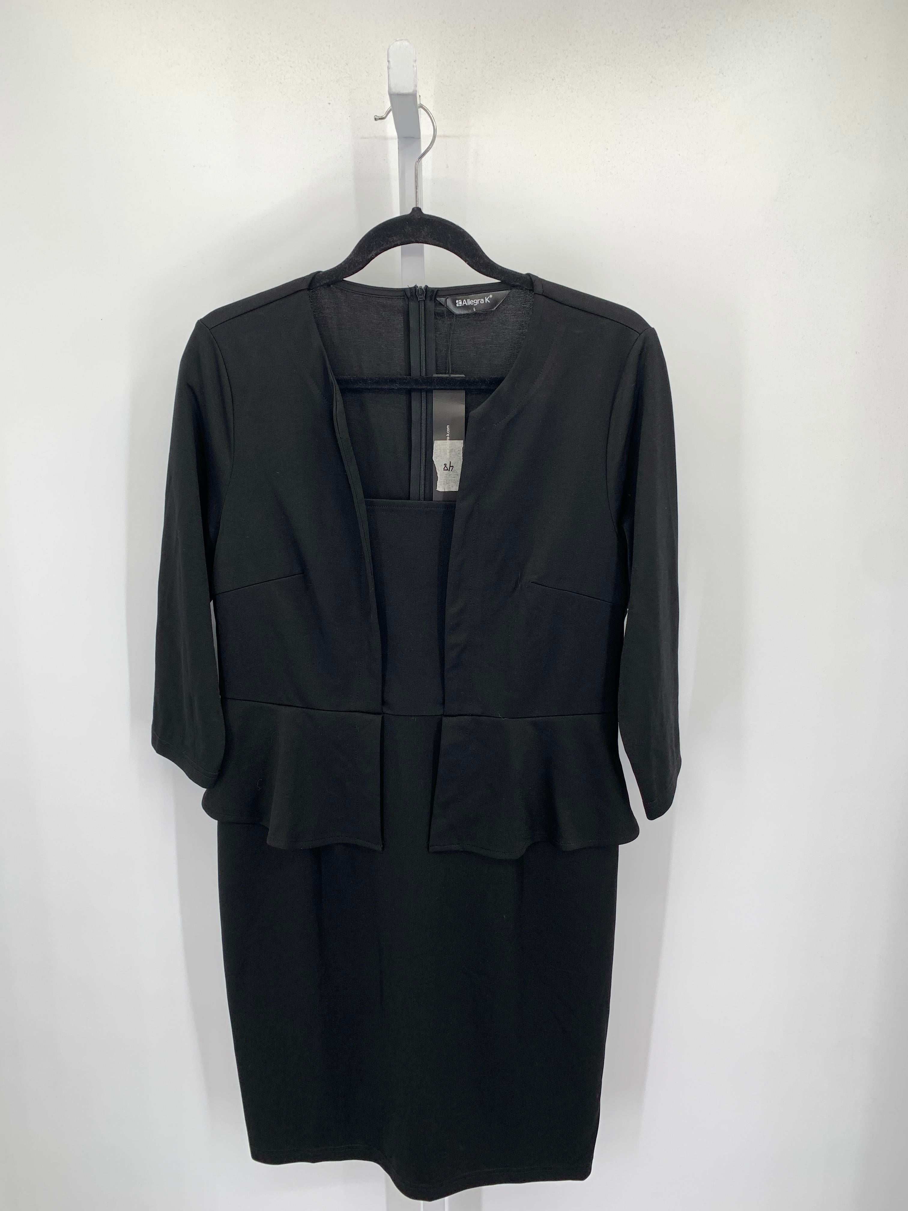 Allegra K Size Large Misses 3/4 Sleeve Dress