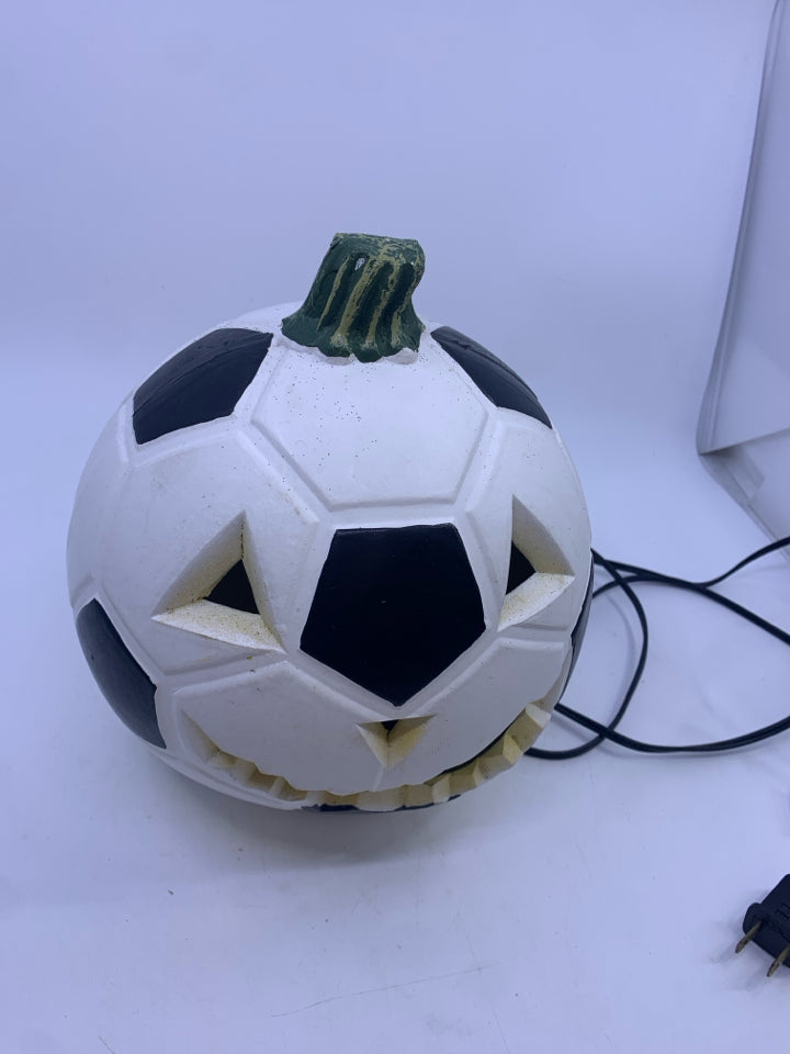 LIGHT UP SOCCER BALL PUMPKIN.