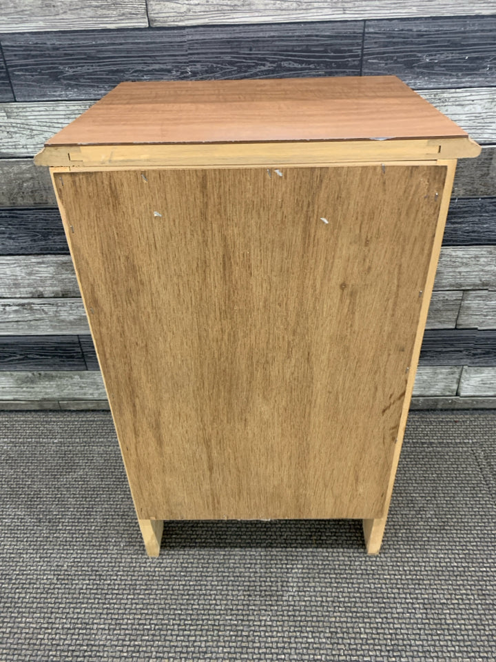 WOOD NIGHT STAND W/ DRAWER+CUBBY CAROLINA FURNITURE WORKS.