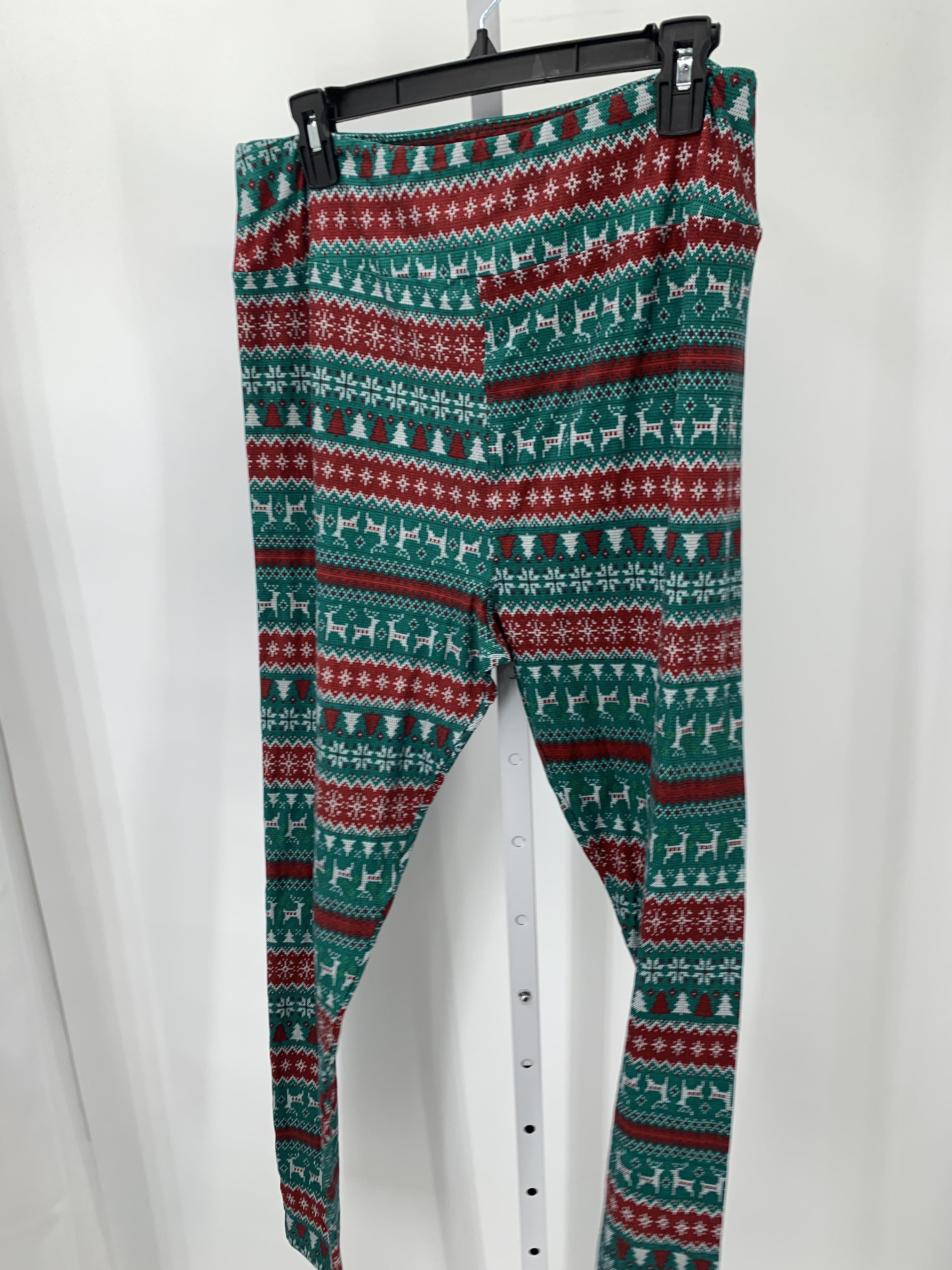 LEGGINGS RED WHITE PATTERN.