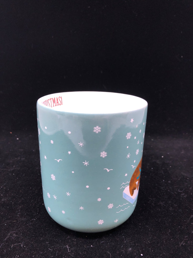 TEAL WALRUS MUG.