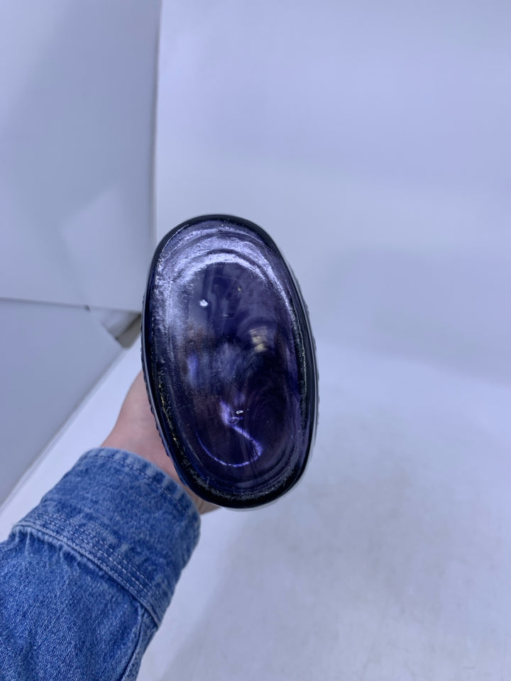 EMPTY PURPLE BOTTOM W/ EMBOSSED EAGLE.