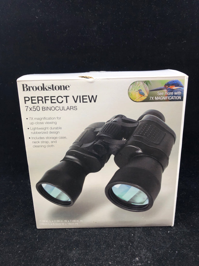 NIB BROOKSTONE PERFECT VIEW 7X50 BINOCULARS.