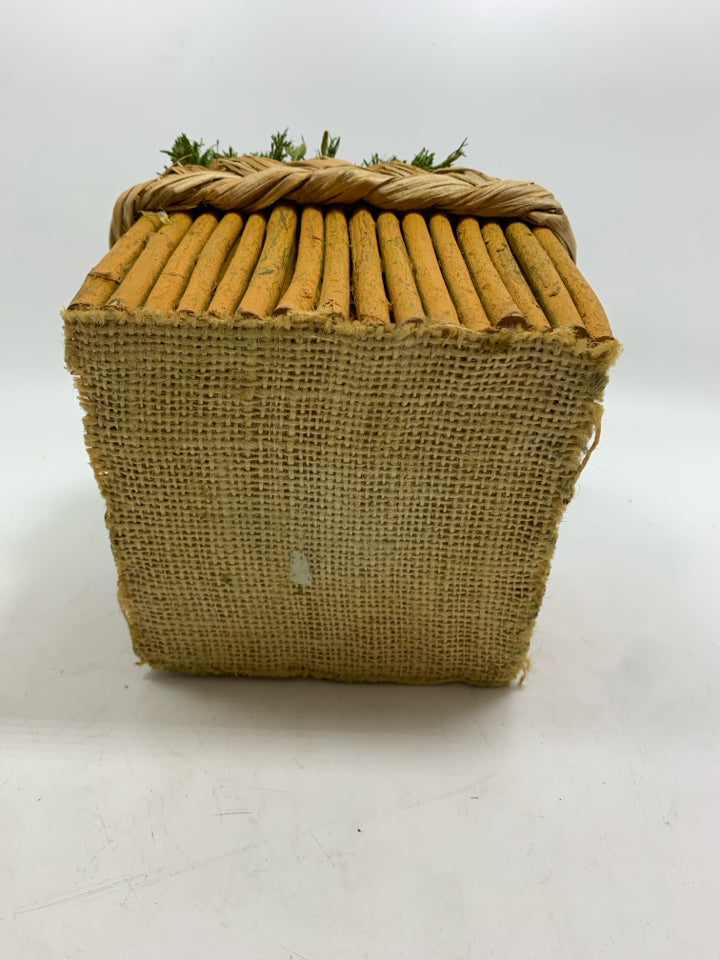 RUSTIC FLORALS IN STICK PLANTER.