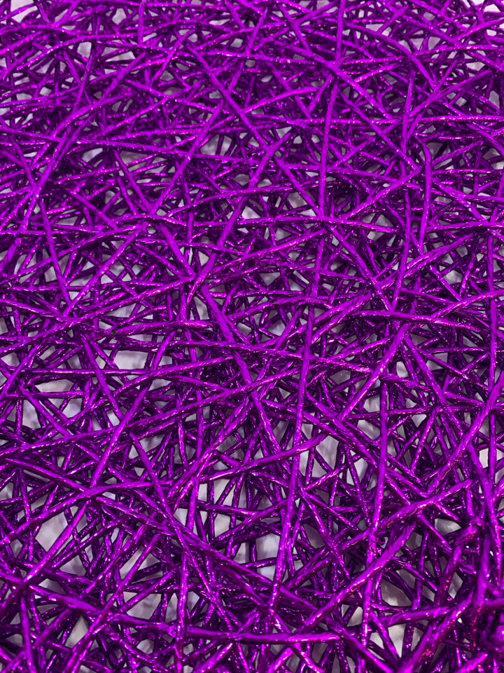 4PC PURPLE SPIDER-WEB DESIGN PLACEMATS.