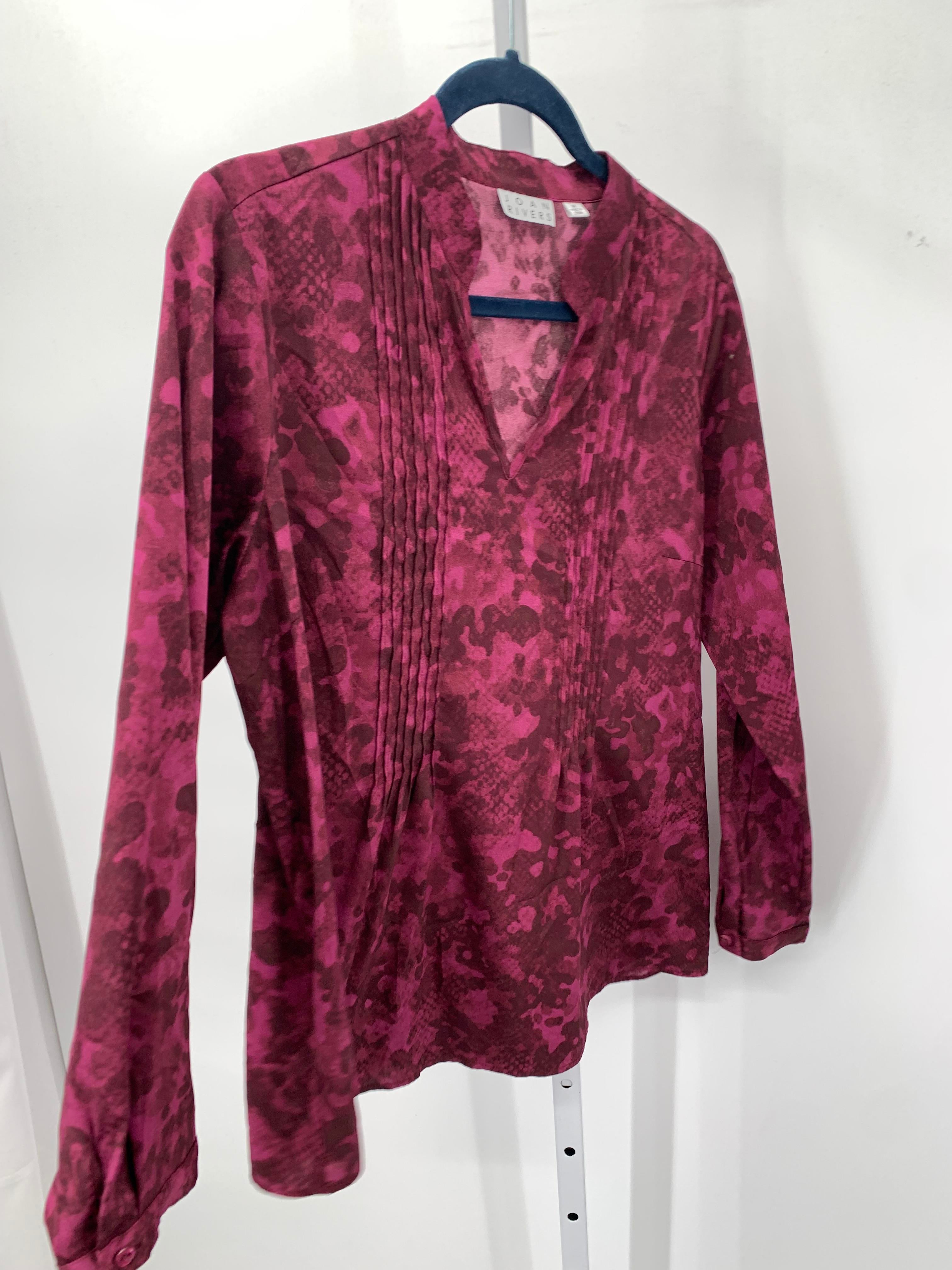 Joan Rivers Size Medium Misses Long Sleeve Shirt