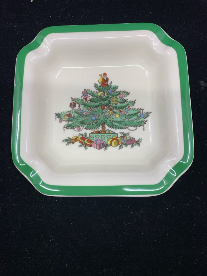 SPODE CHRISTMAS TREE ASHTRAY.