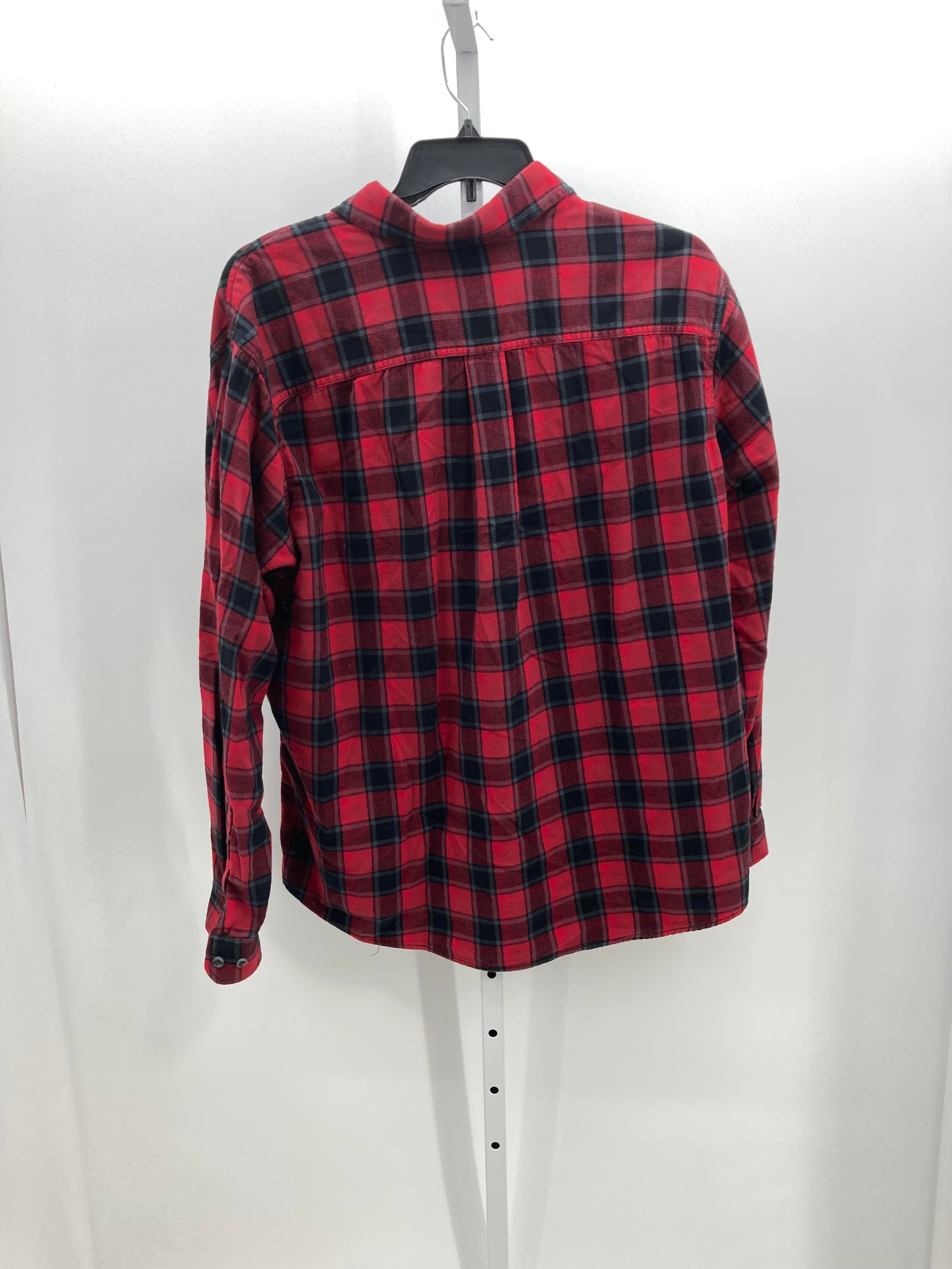 BLACK PLAID BTN DOWN