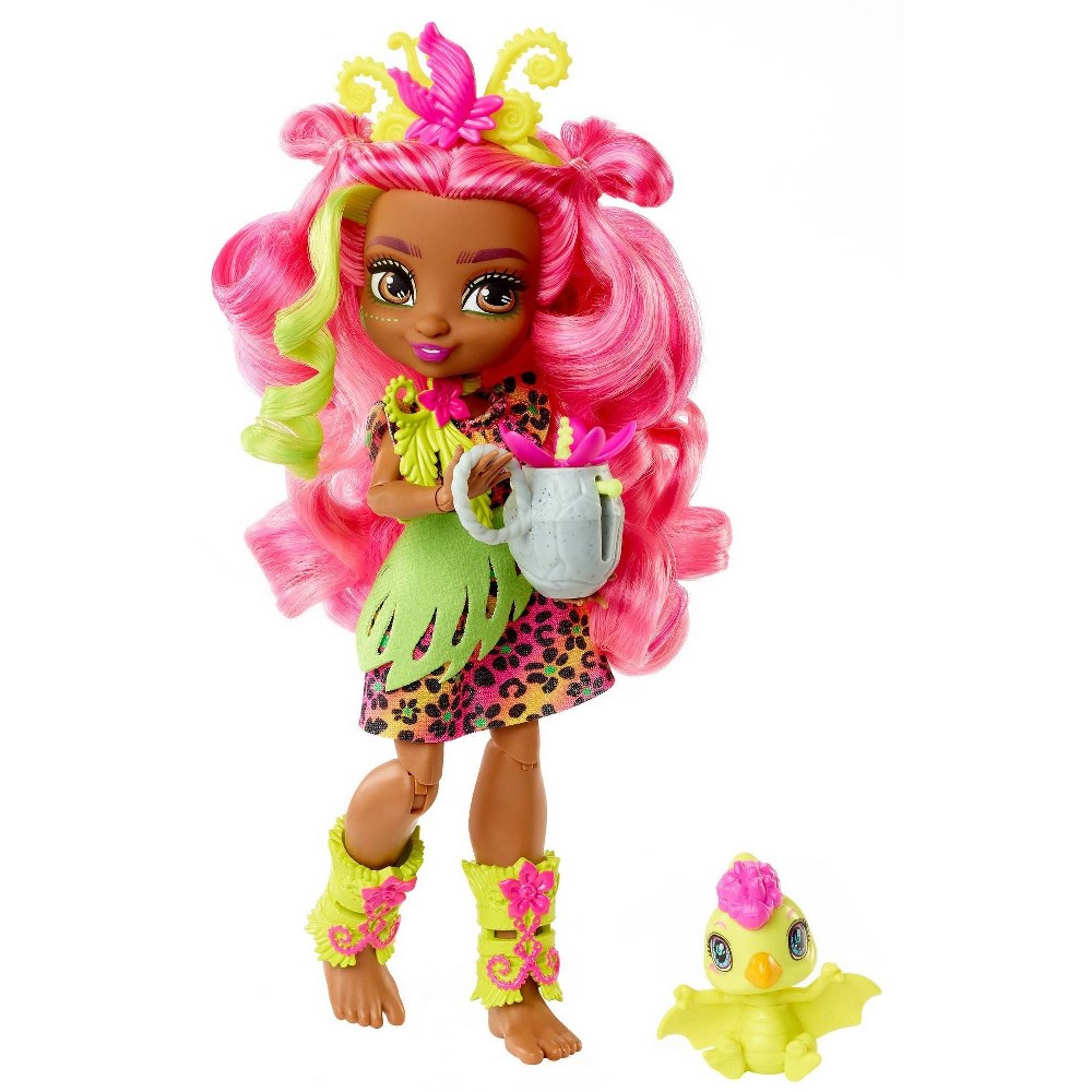 Cave Club Fernessa Doll (8 10-inch) Prehistoric Fashion Doll with Dinosaur Pet -