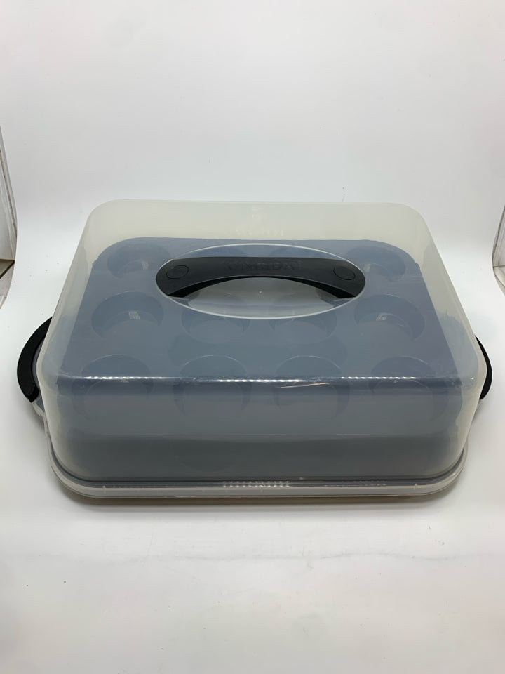 ONEIDA TWO TIER CUPCAKE CONTAINER.