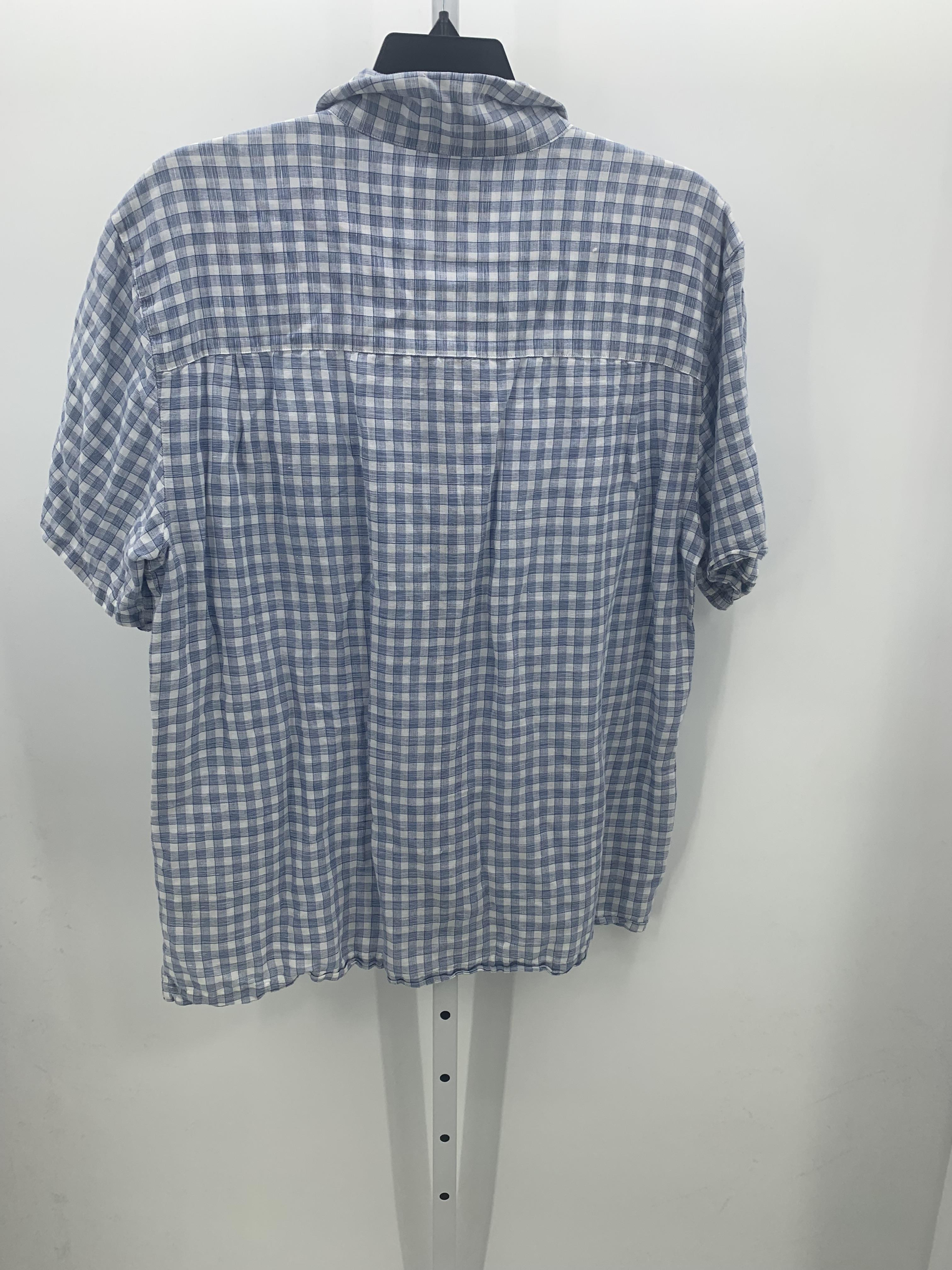 WHITE PLAID BTN DOWN.