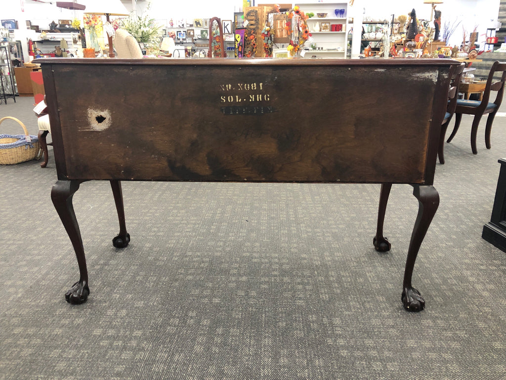 DARK WOOD BUFFET 5 DRAWERS.