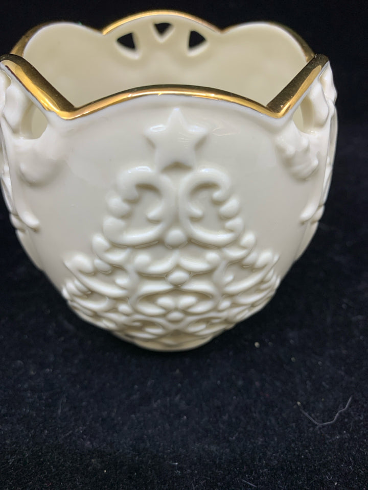 NIB LENOX MERRY TREE VOTIVE HOLDER.
