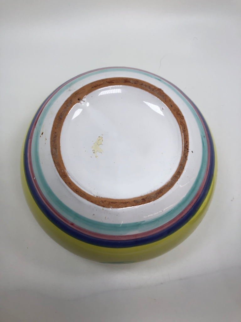 CALECA YELLOW CAROUSEL COOKIE JAR.