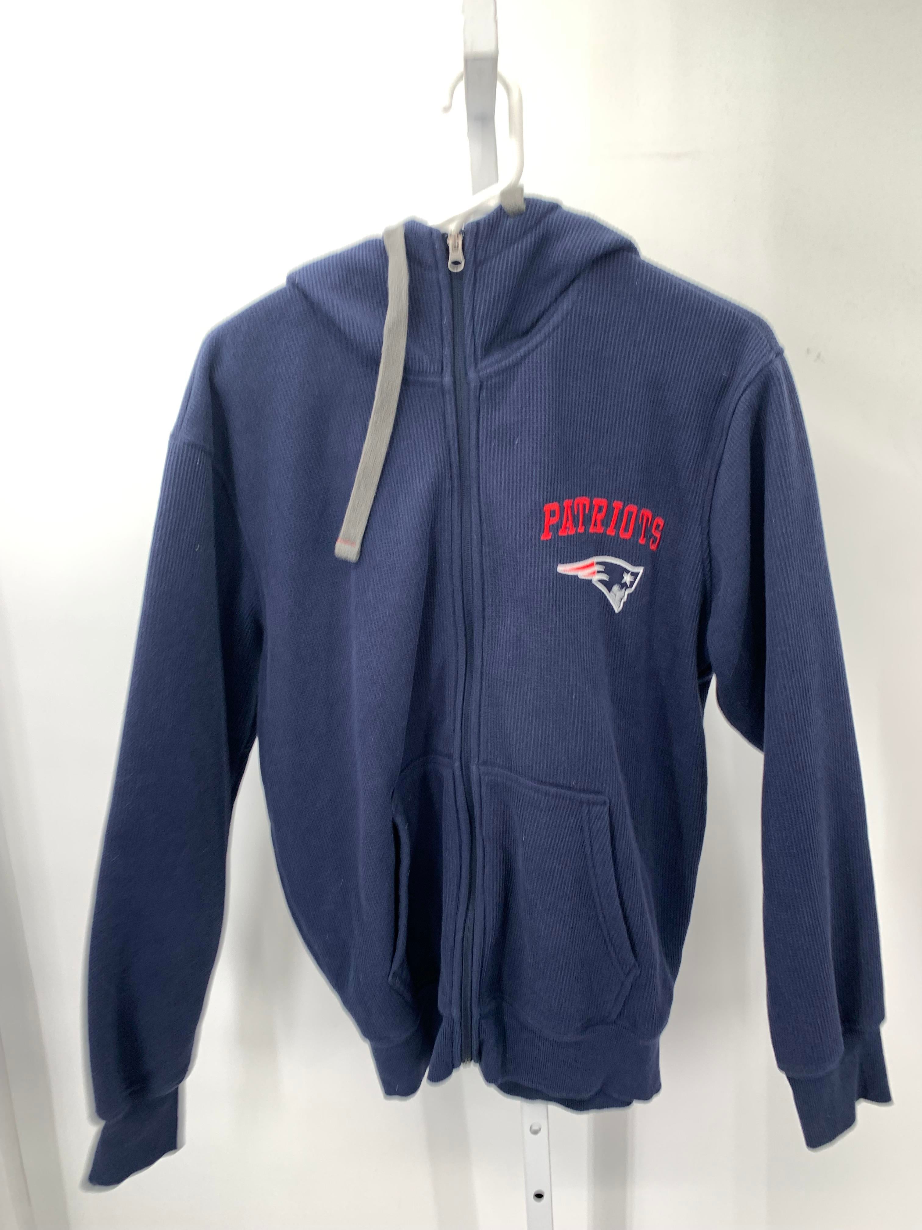 PATRIOTS HOODED ZIP UP KNIT