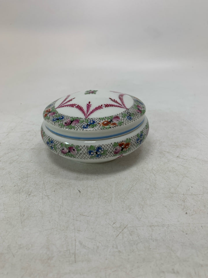 PRINCESS LOUISE HAND PAINTED FLORAL PORCELAIN TRINKET DISH.
