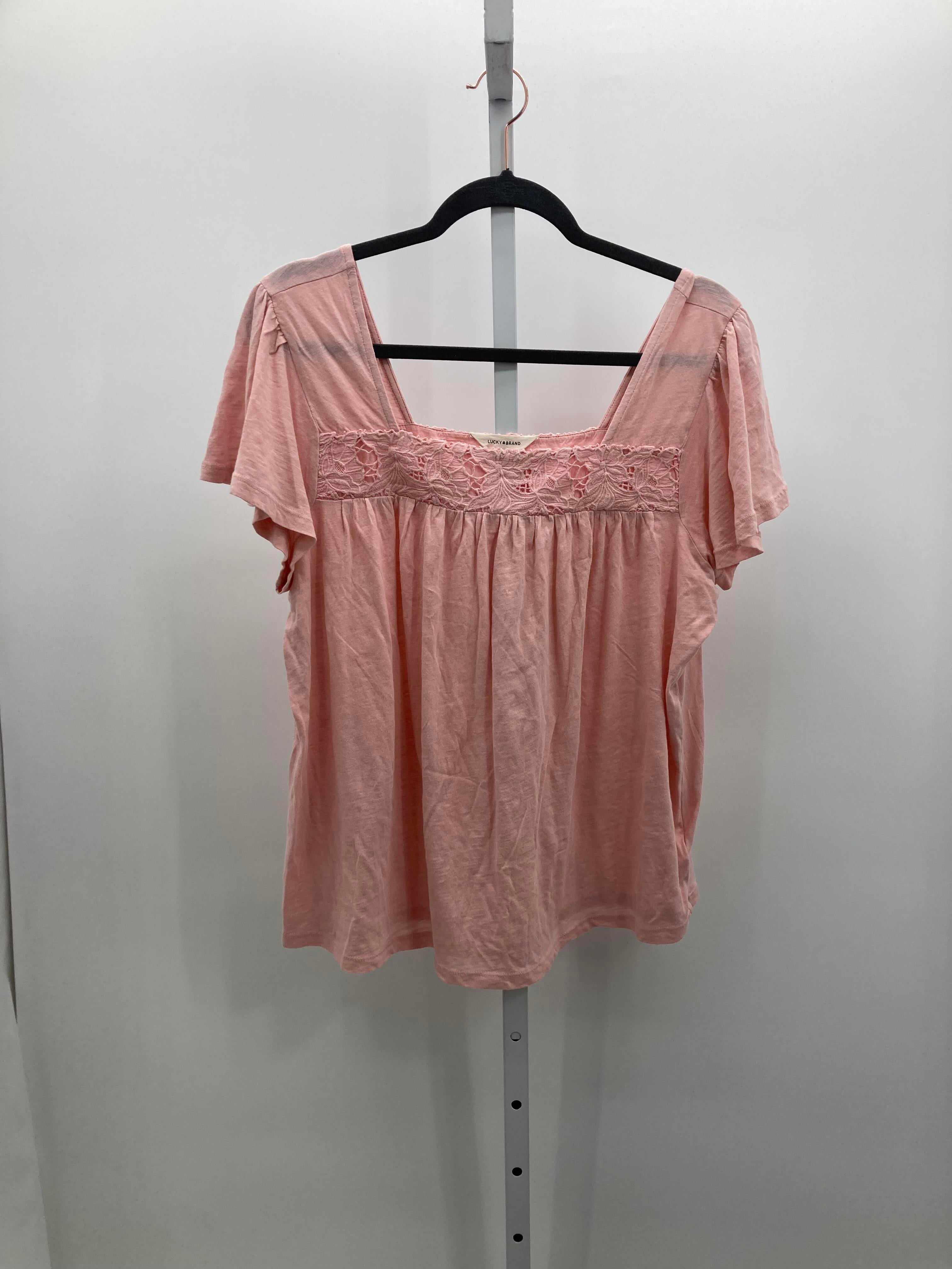 Lucky Brand Size Large Misses Short Sleeve Shirt