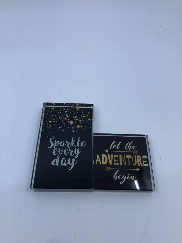 SPARKLE EVERY DAY GLASS DESK DECOR.