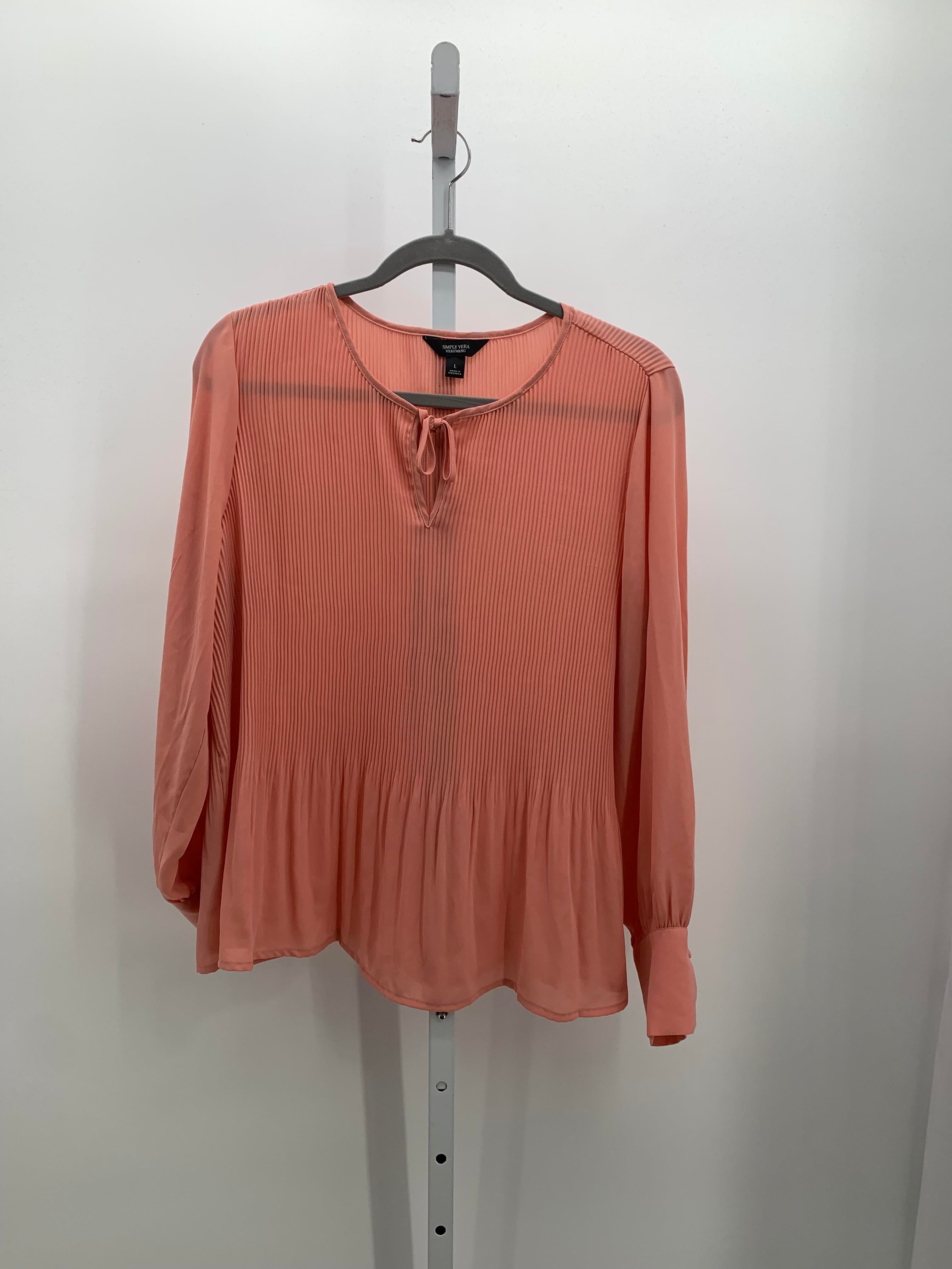 Vera Wang Size Large Misses Long Sleeve Shirt