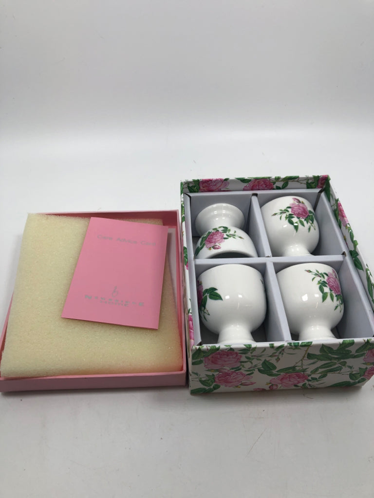 4 NIB NEWBRIDGE FINE CHINA EGG CUPS.