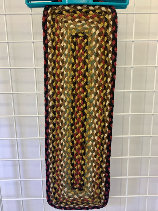 COLORFUL BRAIDED TABLE RUNNER.
