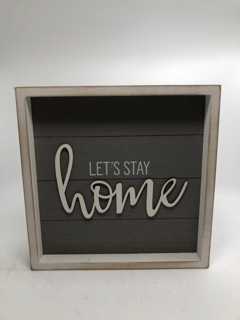 LETS STAY HOME WALL-HANGING.