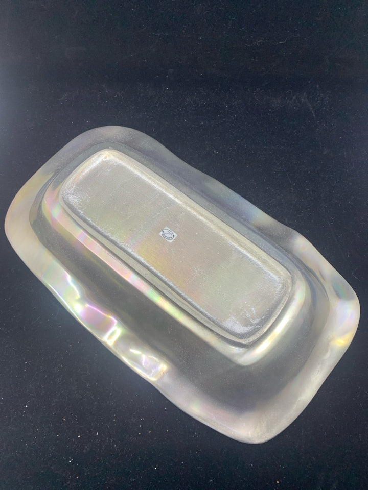 PEWTER RECTANGLE DISH.