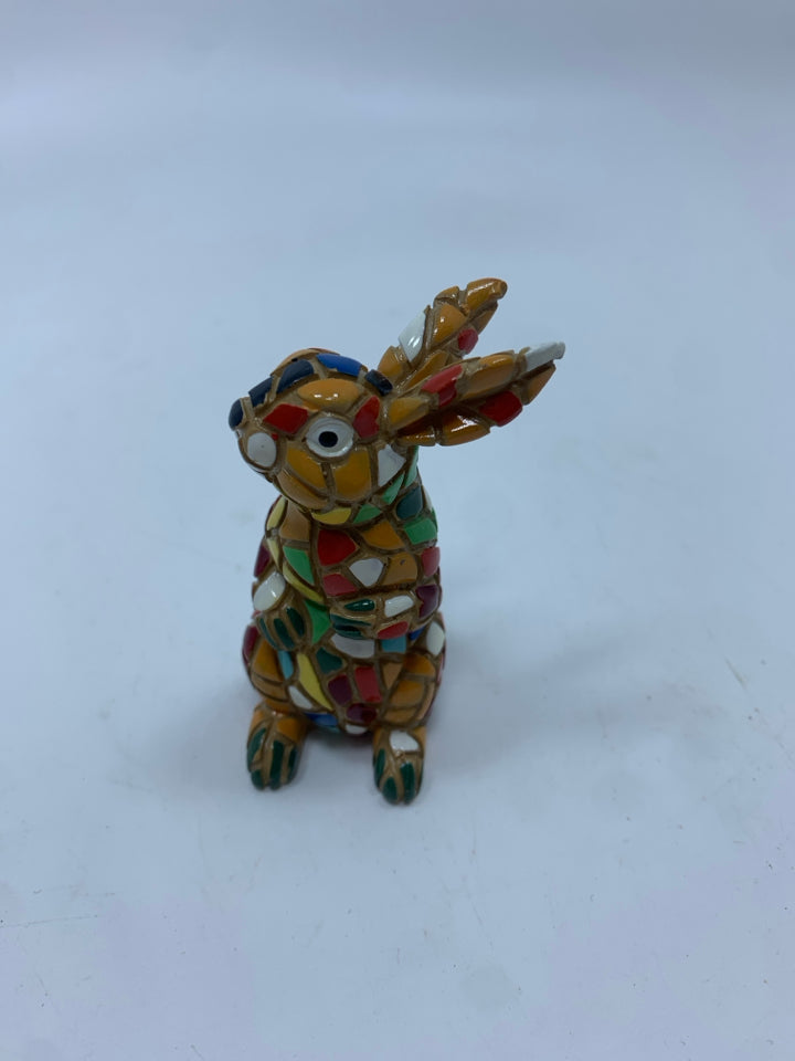 MOSAIC RESIN BUNNY.