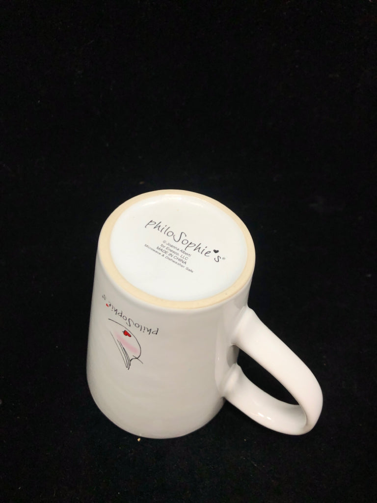 WHITE/PINK "THERE'S NOTHING WRONG" MUG.