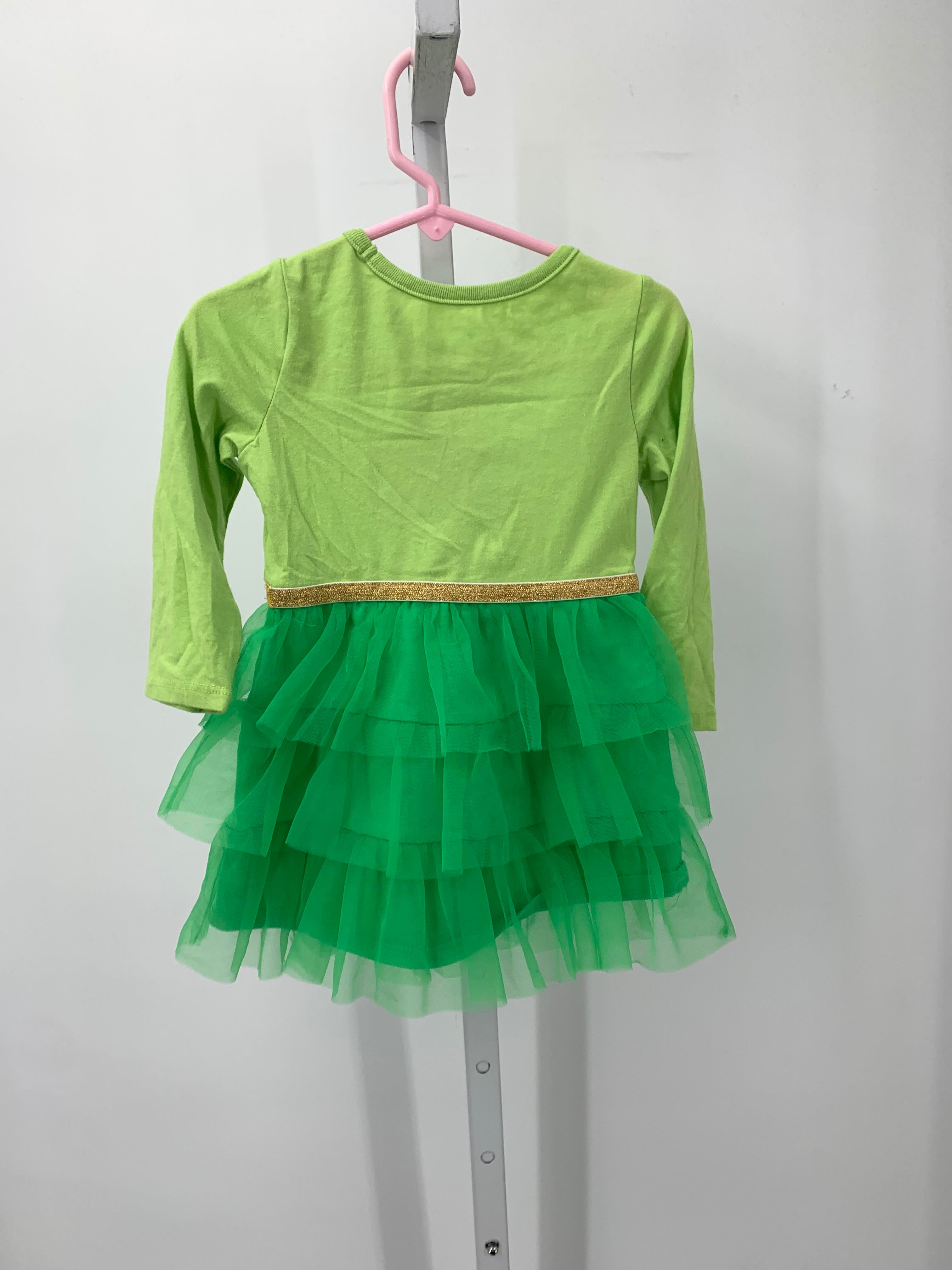 LONG SLV DRESS GLITTER SHAMROCK