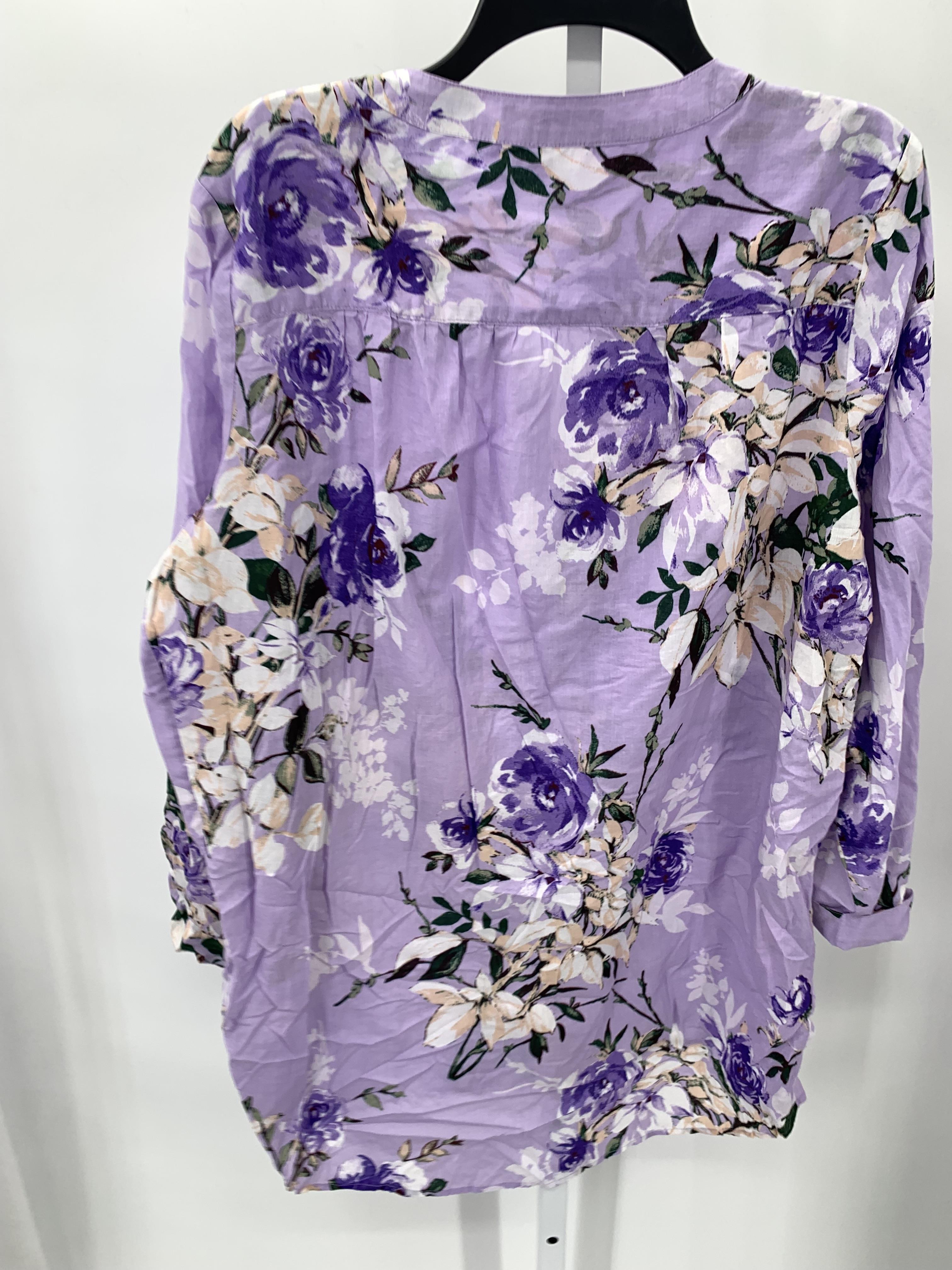 Roaman's Size 18 W Womens Long Sleeve Shirt