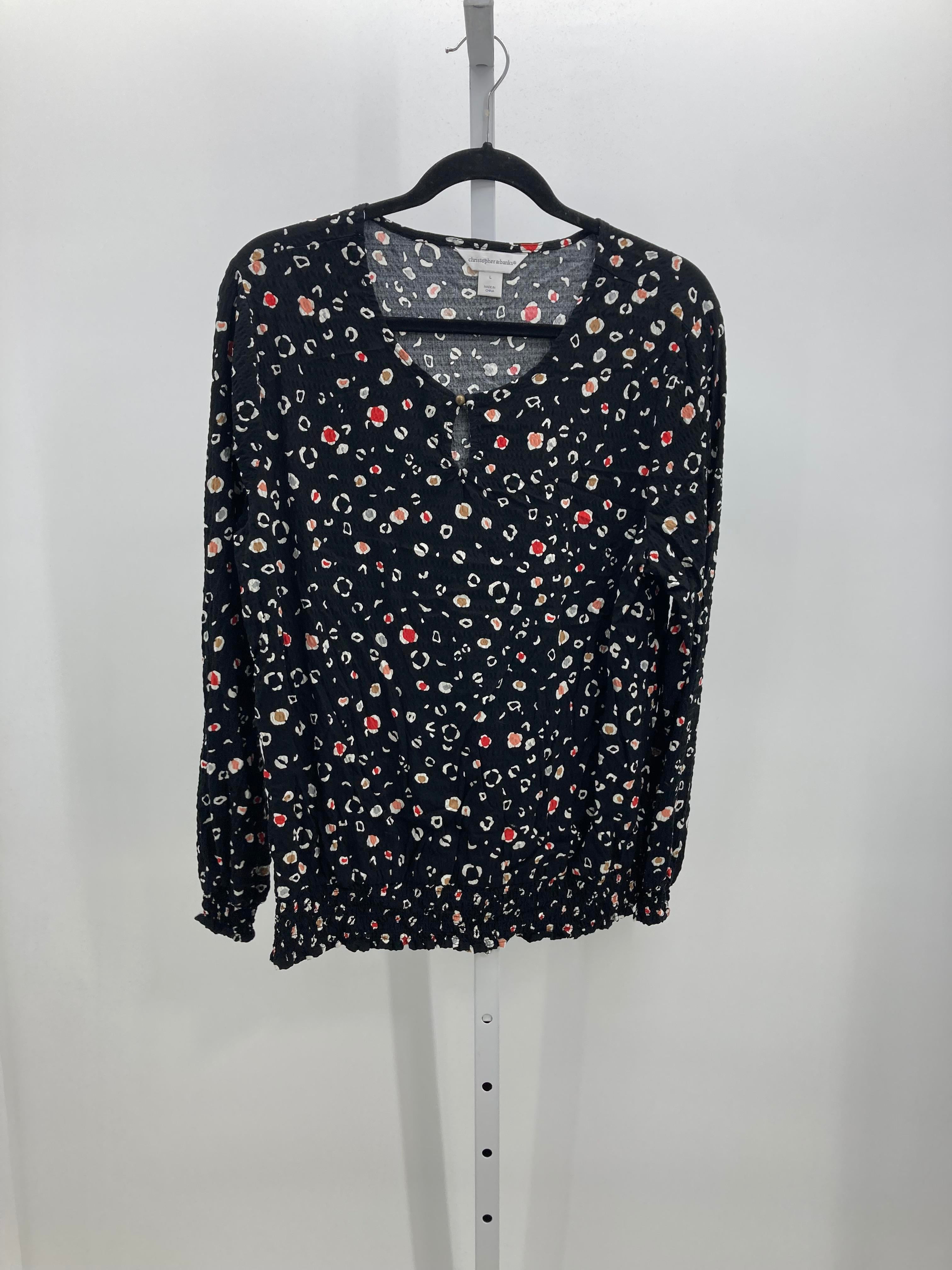 Christopher & Banks Size Large Misses Long Sleeve Shirt