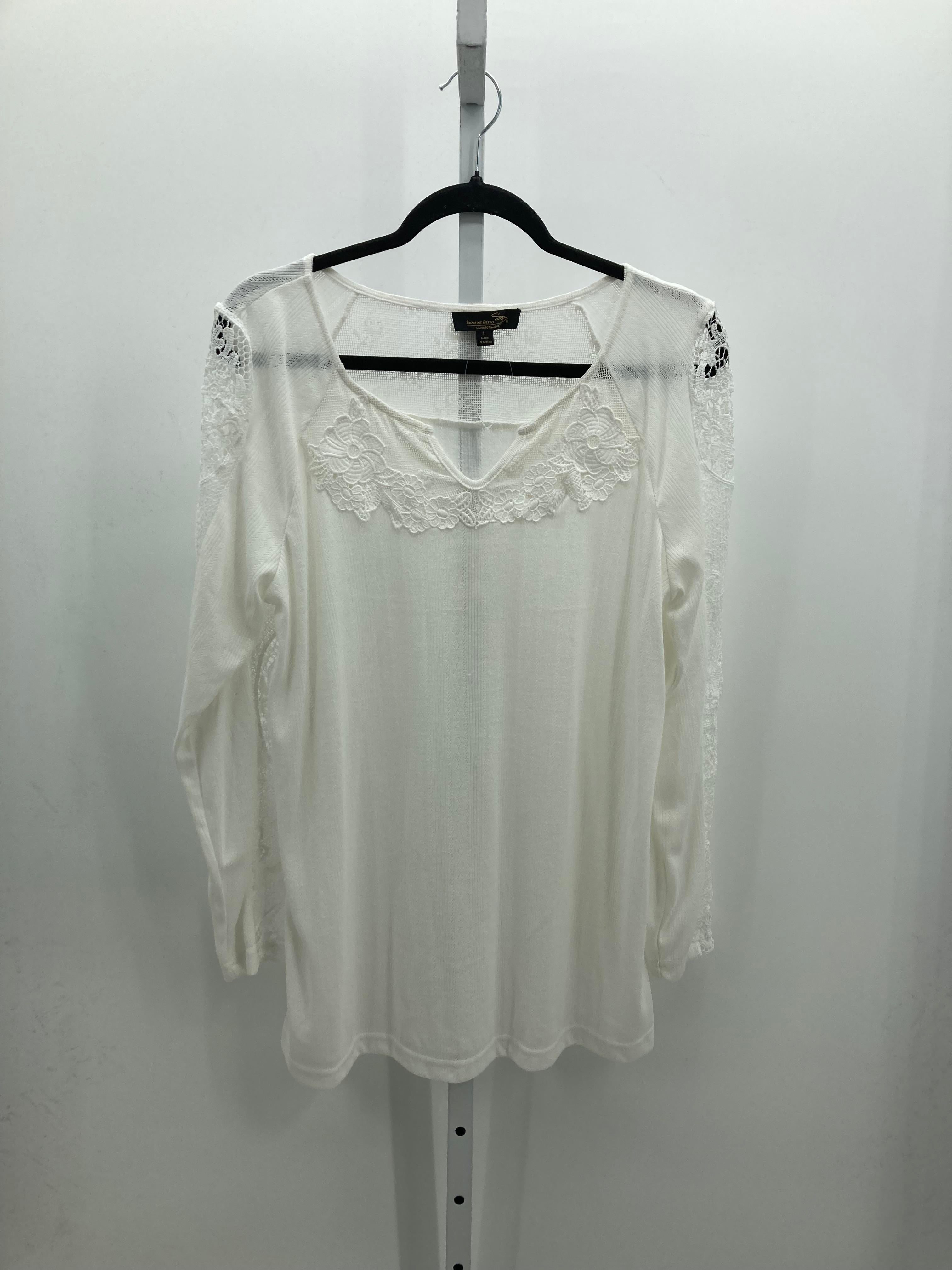 Suzanne Betro Size Large Misses Long Sleeve Shirt