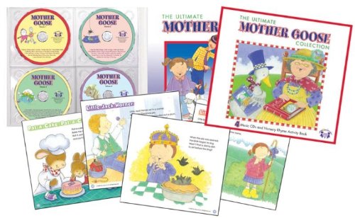 Ultimate Mother Goose Collection Nursery Rhyme Book & 4 CD Set -