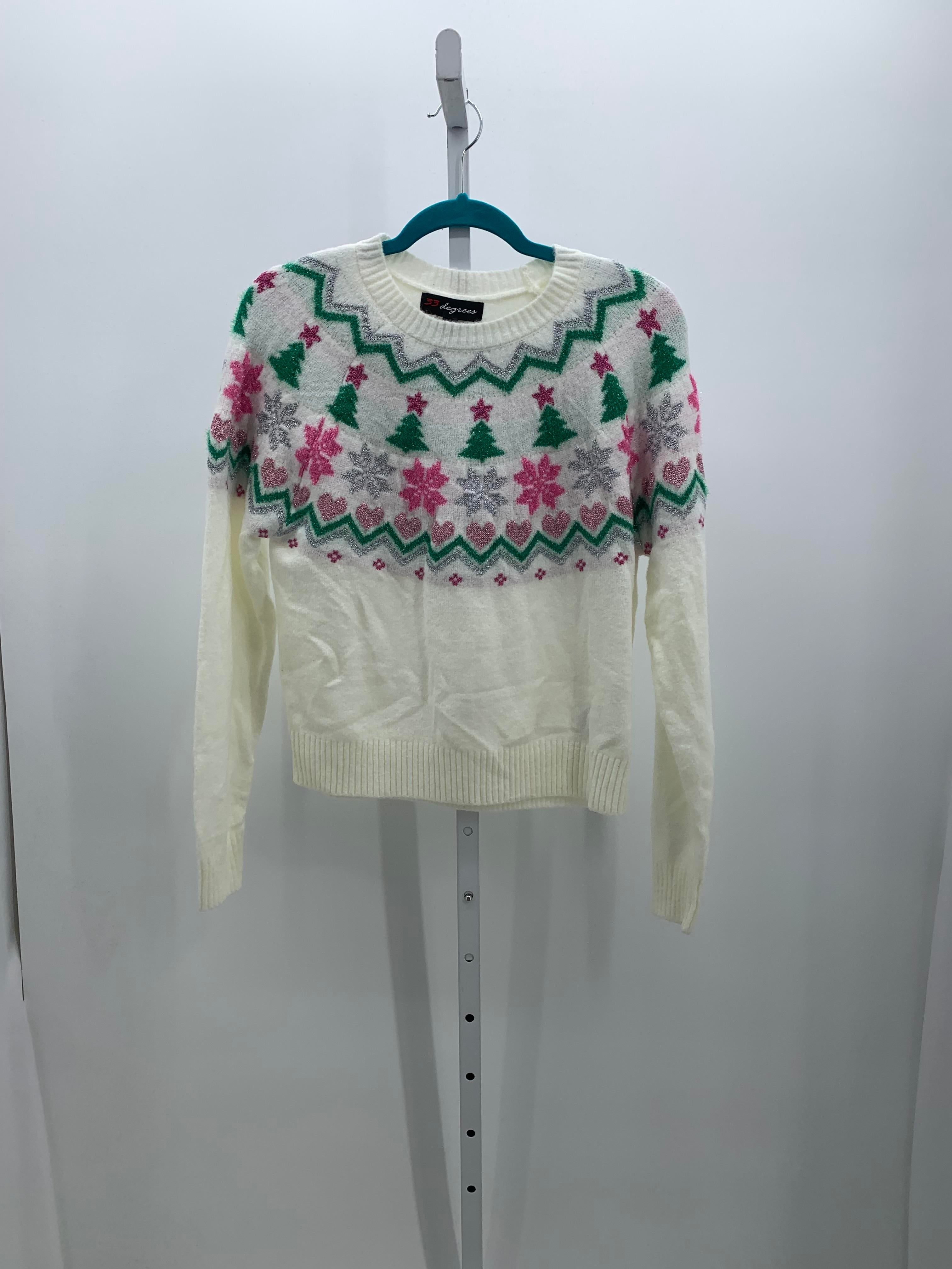 NEW LONG SLV SWEATER XMAS TREES.
