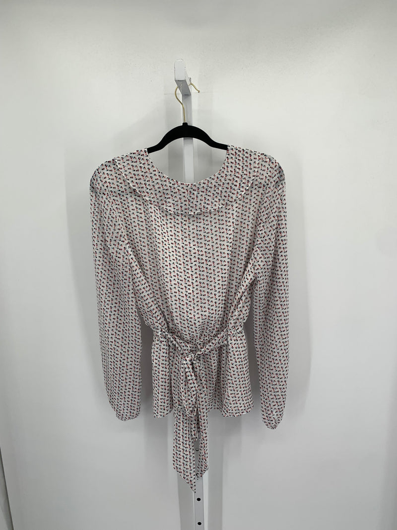 Max Studio Size Large Misses Long Sleeve Shirt