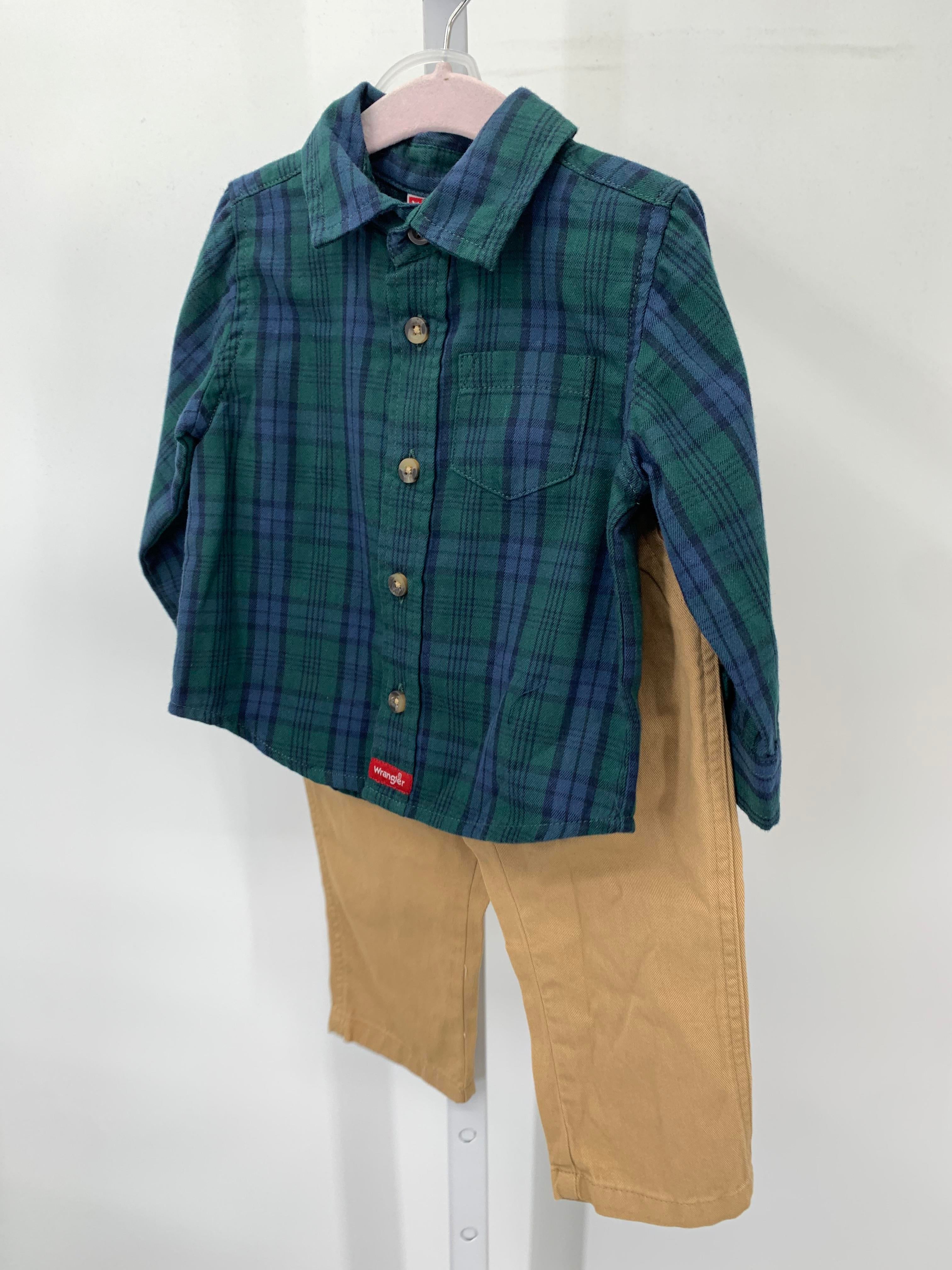 NEW PLAID BTN DOWN SHIRT AND TAN PANTS