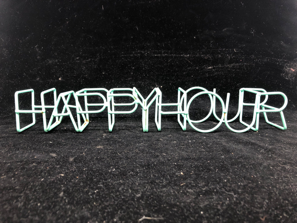 TEAL HAPPY HOUR 3D SIGN.