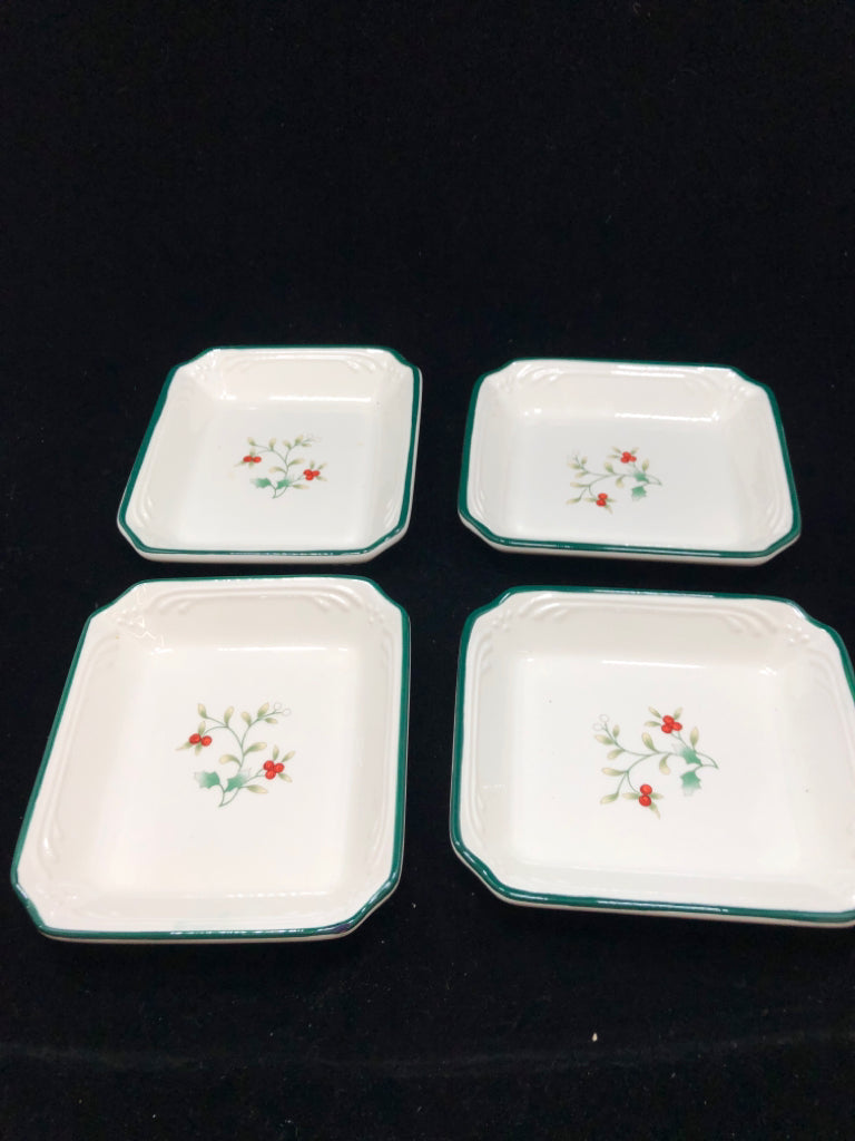 4 WINTERBERRY SIDE PLATES- PFALTZGRAFF.