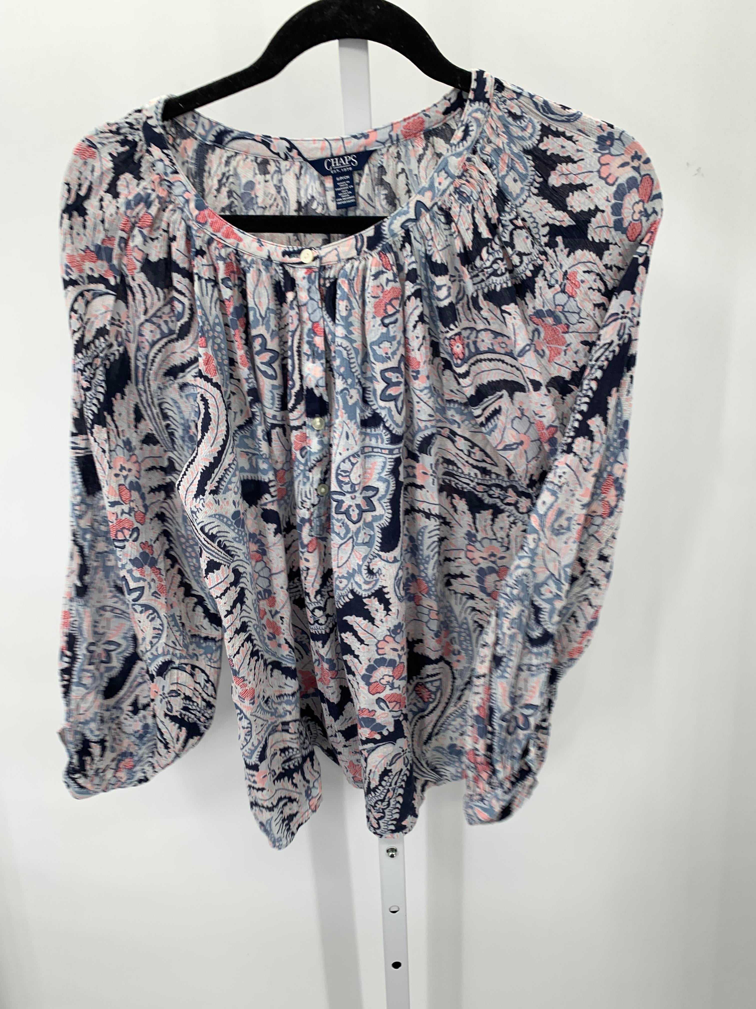 Chaps Size Small Misses 3/4 Sleeve Shirt