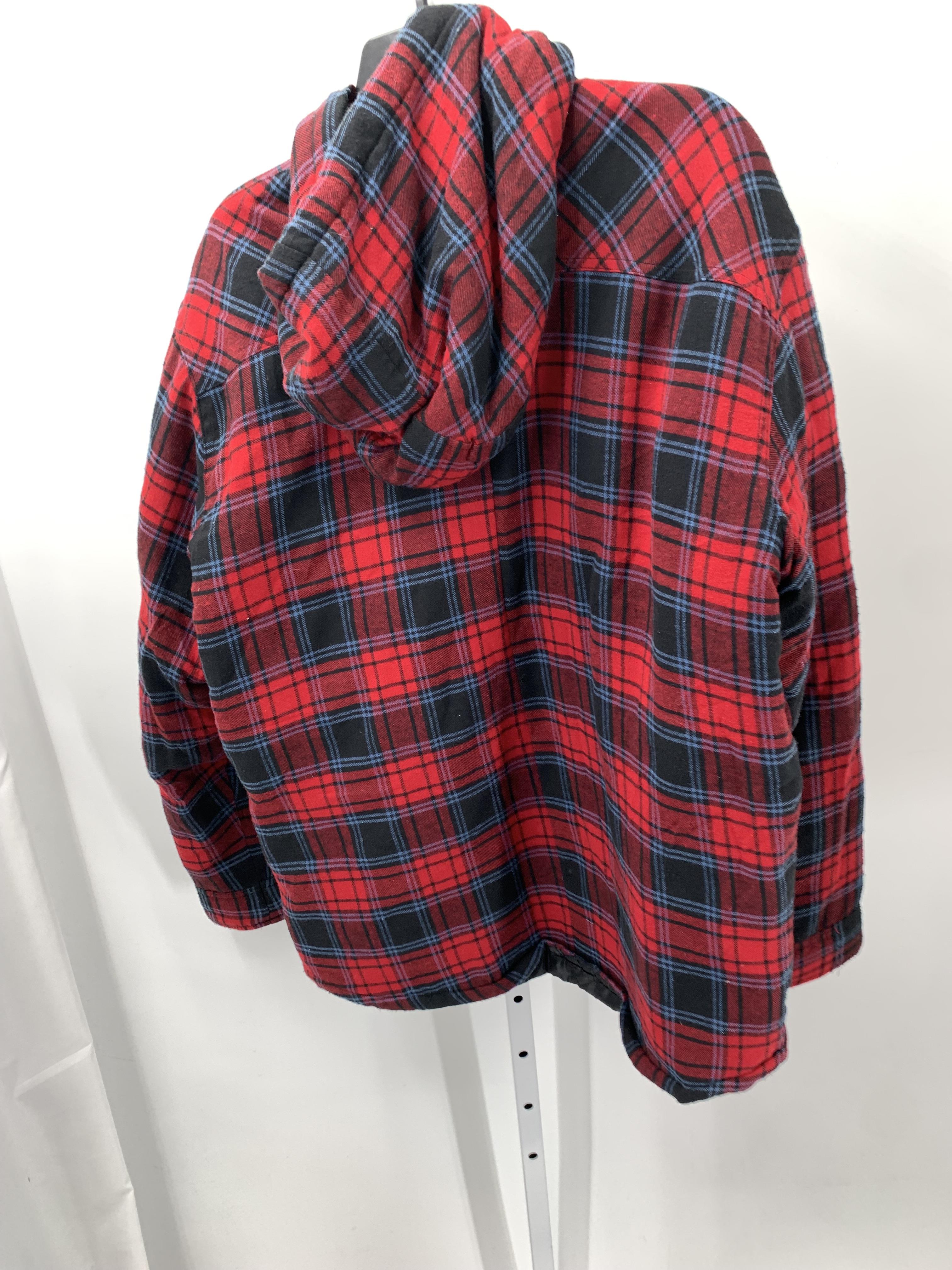 PLAID BTN DOWN JACKET.