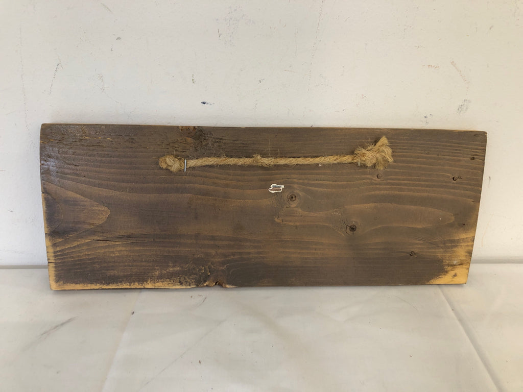 WOOD BOSTON STRONG WALL HANGING.