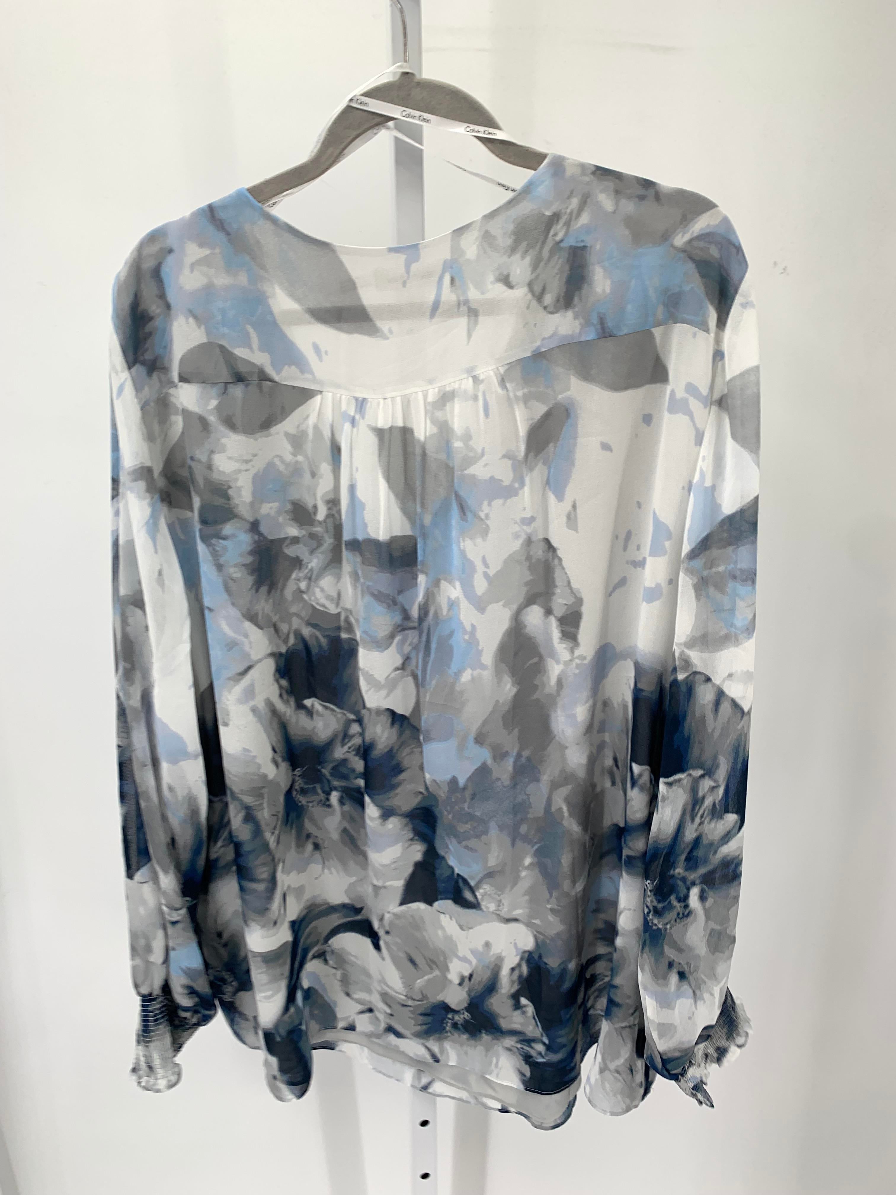 Calvin Klein Size 3X Womens Long Sleeve Shirt