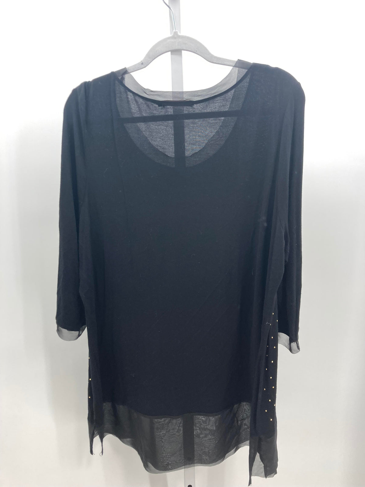 Belldini Size 1X Womens 3/4 Sleeve Shirt