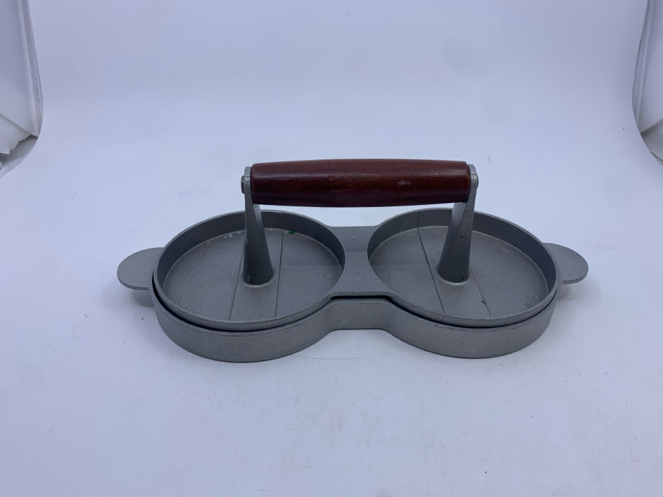 2PC NONSTICK DOUBLE BURGER PRESS.