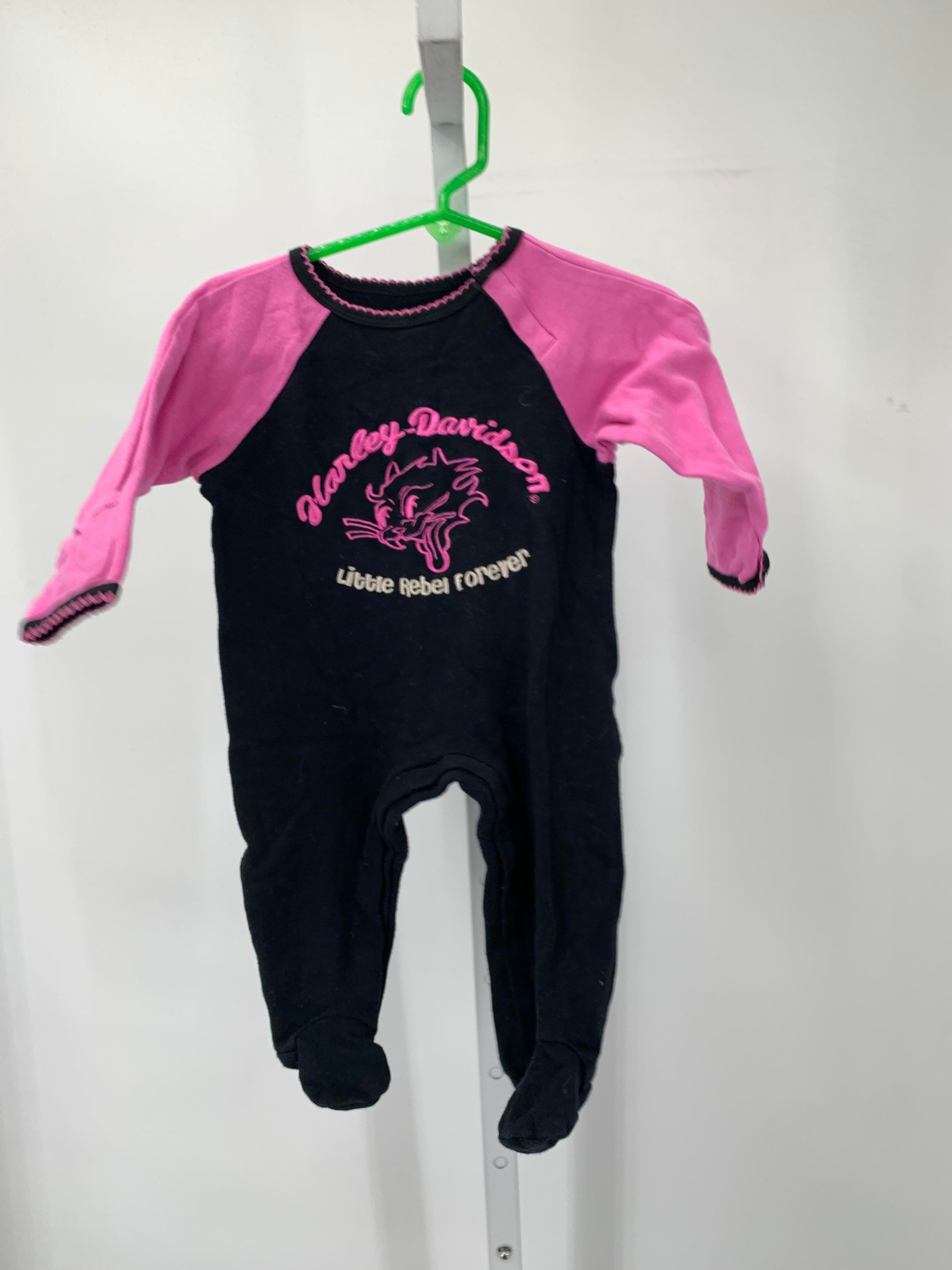 Harley-Davidson Size 6-9 mon Girls Long Slv. Romper