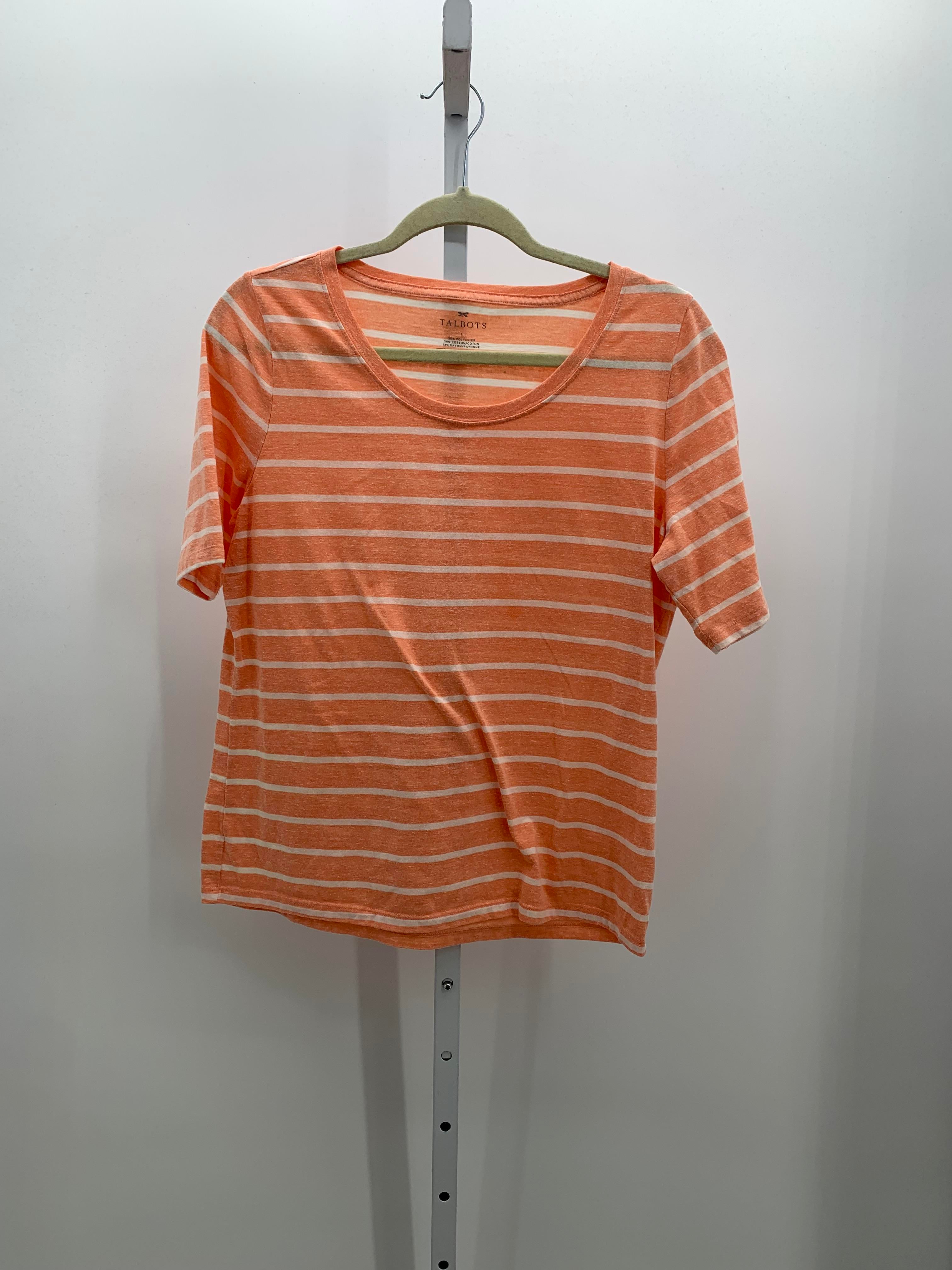 Talbots Size Large Misses Short Sleeve Shirt