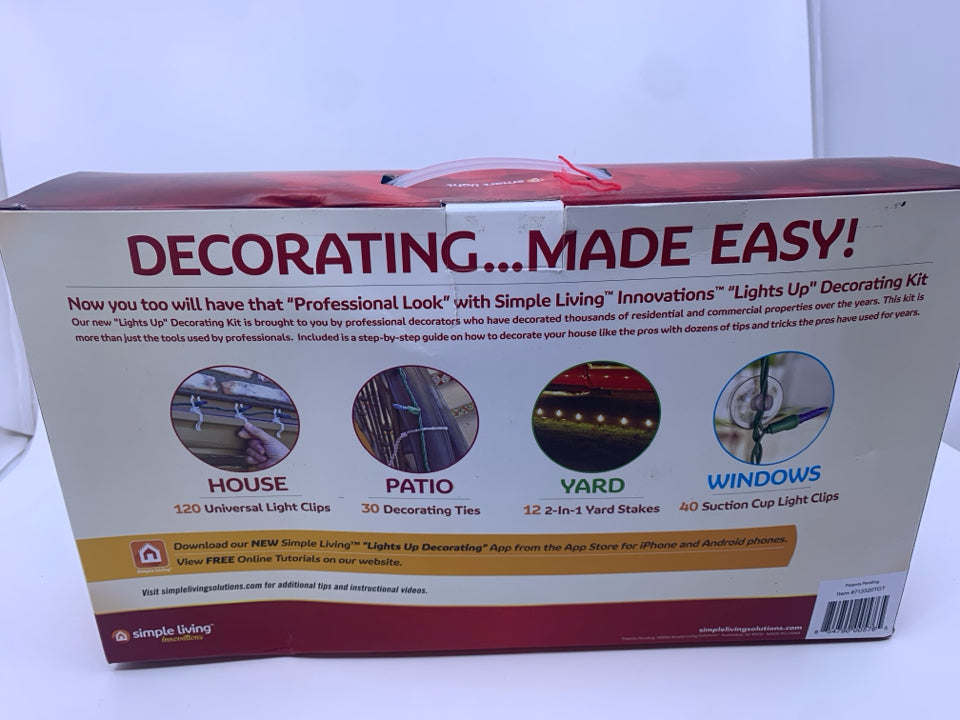 NIB LIGHT UP DECORATING KIT.