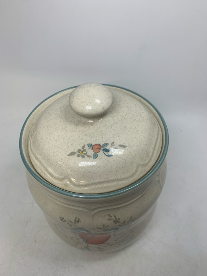 VTG MARMALADE GOOSE APPLE STONEWARE CANISTER.