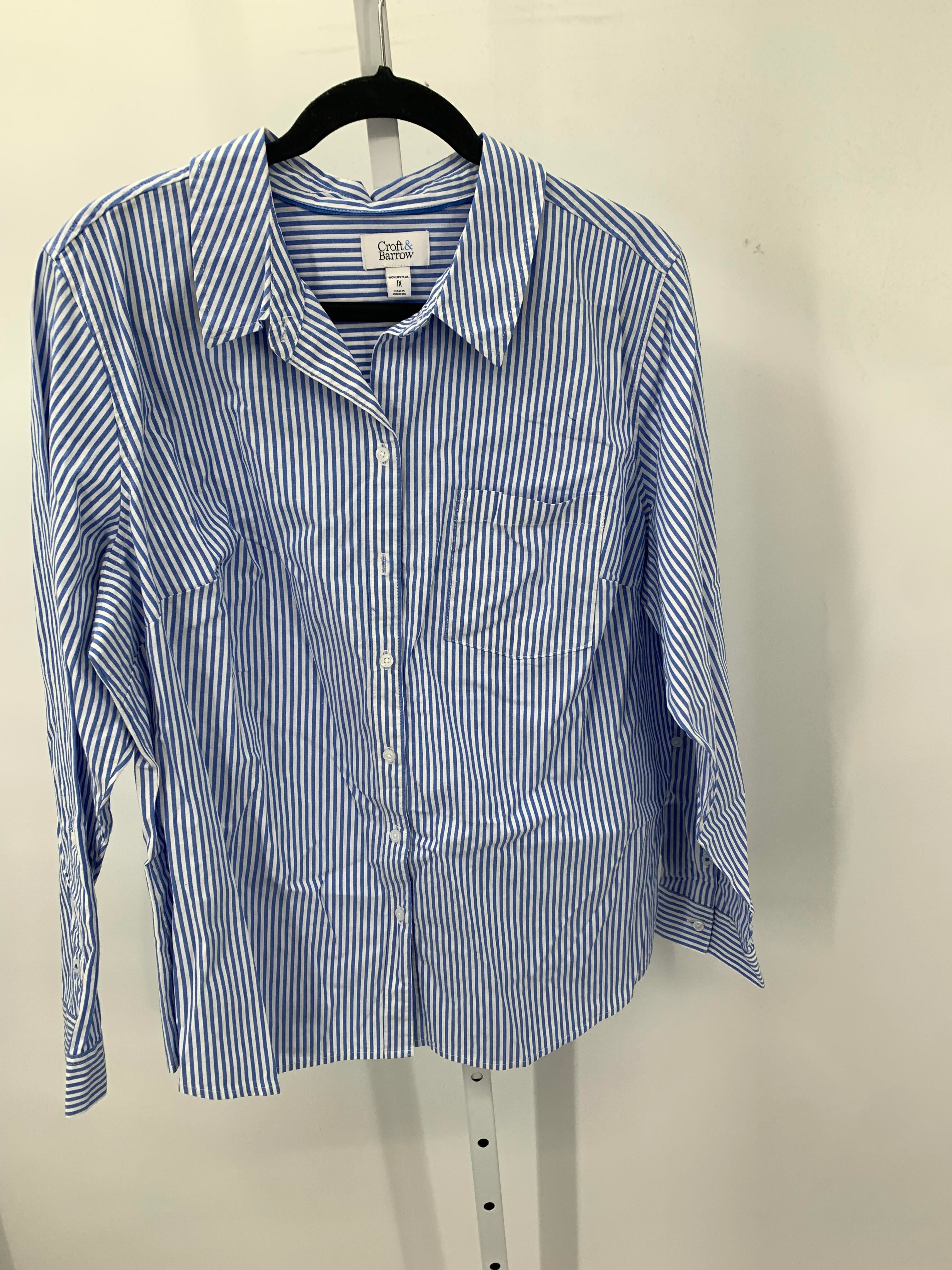 Croft & Barrow Size 1X Womens Long Sleeve Shirt